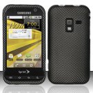 Hard Plastic Rubber Feel Design Case for Samsung Conquer 4G D600 - Carbon Fiber