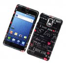 Hard Plastic Glossy Design Case for Samsung Infuse 4G i997 - I Love You