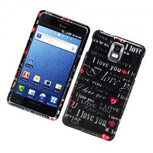 Hard Plastic Glossy Design Case for Samsung Infuse 4G i997 - I Love You