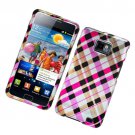 Hard Plastic Rubber Feel Design Case for Samsung Galaxy S II i9100 - Multi Colors Check