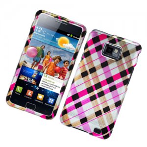 Hard Plastic Rubber Feel Design Case for Samsung Galaxy S II i9100 - Multi Colors Check