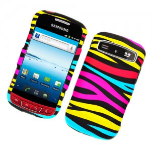 Hard Plastic Rubber Feel Design Case for Samsung Admire R720 - Abstract Zebra