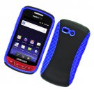 2-in-1 Hard Plastic and TPU Hybrid Case for Samsung Admire R720 - Black and Blue