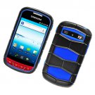 2-in-1 Hard Plastic and Silicone Hybrid Case for Samsung Admire R720 - Black and Blue