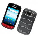 2-in-1 Hard Plastic and Silicone Hybrid Case for Samsung Admire R720 - Black