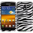 Hard Plastic Design Case for Samsung Galaxy S II Epic 4G Touch - White and Black Zebra
