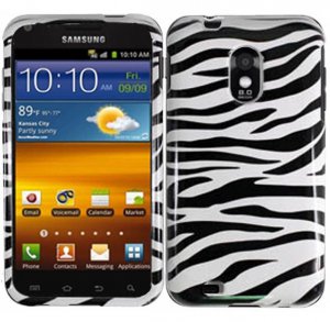 Hard Plastic Design Case for Samsung Galaxy S II Epic 4G Touch - White and Black Zebra