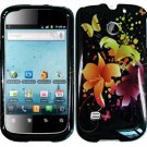 Hard Plastic Rubber Feel Design Case for Huawei Ascend II M865 - Heavenly Flowers