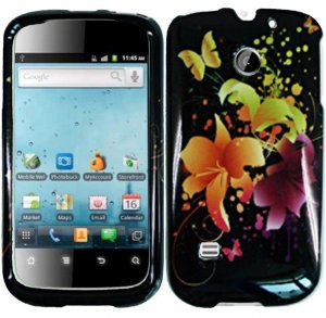 Hard Plastic Rubber Feel Design Case for Huawei Ascend II M865 - Heavenly Flowers