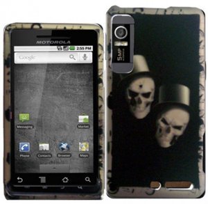 Hard Plastic Rubber Feel Design Case for Motorola Droid 3 - Ghostly