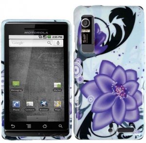 Hard Plastic Design Case for Motorola Droid 3 - Violet Lily