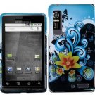Hard Plastic Design Case for Motorola Droid 3 - Multi Colors Lily and Butterfly