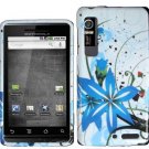 Hard Plastic Design Case for Motorola Droid 3 - Blue Splash
