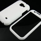 Hard Plastic Rubber Feel Case for Samsung Transform M920 - White