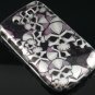 Hard Plastic Design Case for Blackberry Torch 9800 - Black Skulls