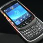 Hard Plastic Rubber Feel Design Case for Blackberry Torch 9800 - Heart and Skulls