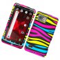 Hard Plastic Rubber Feel Design Case for Motorola Droid Bionic Targa XT875 - Abstract Zebra