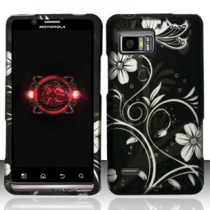 Hard Plastic Rubber Feel Design Case for Motorola Droid Bionic Targa XT875 - Midnight Garden