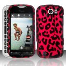Hard Plastic Rubber Feel Design Case for HTC Mytouch Slide 4G - Hot Pink Leopard