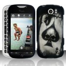Hard Plastic Rubber Feel Design Case for HTC Mytouch Slide 4G - Ace of Spade Skull