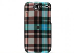 Hard Plastic Design Case for HTC Google Nexus One - Blue Check