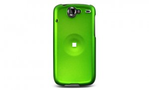 Hard Plastic Rubber Feel Case for HTC Google Nexus One - Green