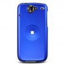 Hard Plastic Rubber Feel Case for HTC Google Nexus One - Blue