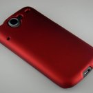 Hard Plastic Rubber Feel Back Cover Case for HTC Google Nexus One - Red