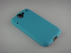 Hard Plastic Rubber Feel Back Cover Case for HTC Google Nexus One - Turquoise