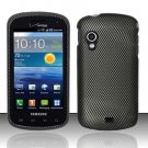 Hard Plastic Rubber Feel Design Case for Samsung Stratosphere i405 - Carbon Fiber