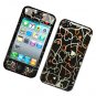 Hard Plastic Glossy Design Case for Apple iPhone 4/4S - Red and White Hearts