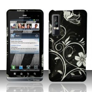 Hard Plastic Rubber Feel Design Case for Motorola Droid 3 - Midnight Garden