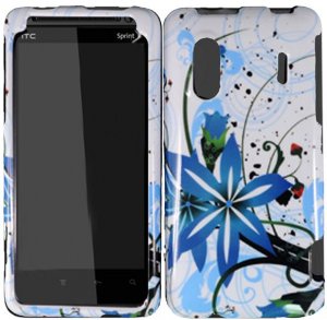 Hard Plastic Design Cover Case for HTC Evo Design 4G/Kingdom - Blue Splash