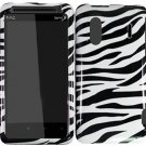 Hard Plastic Design Cover Case for HTC Evo Design 4G/Kingdom - Black and White Zebra