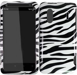 Hard Plastic Design Cover Case for HTC Evo Design 4G/Kingdom - Black and White Zebra