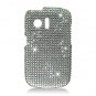 Hard Plastic Bling Rhinestone Design Case for Huawei Pinnacle M635/Pillar M615 - Silver