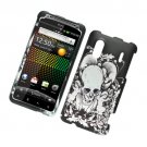 Hard Plastic Rubber Feel Design Case for HTC Evo Design 4G/Kingdom - Black Skull and Angel