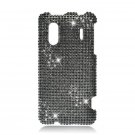Hard Plastic Bling Rhinestone Design Case for HTC Evo Design 4G/Kingdom - Black