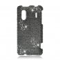 Hard Plastic Bling Rhinestone Design Case for HTC Evo Design 4G/Kingdom - Black