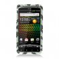 Hard Plastic Bling Rhinestone Design Case for HTC Evo Design 4G/Kingdom - Silver and Black Zebra