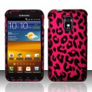 Hard Plastic Rubber Feel Design Case for Samsung Galaxy S II Epic 4G Touch - Hot Pink Leopard