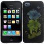 Hard Plastic Rubber Feel Design Case for Apple iPhone 4/4S - Magical Flowers