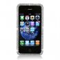 Hard Plastic Bling Rhinestone Design Case for Apple iPhone 4/4S - Silver