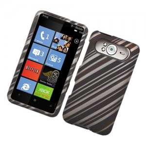 Hard Plastic Rubber Feel Design Case for HTC HD7/HD7S - Modern Lines