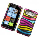 Hard Plastic Glossy Design Case for HTC HD7/HD7S - Abstract Zebra
