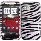 Hard Plastic Design Cover Case for HTC Rezound 6425 - Black and White Zebra