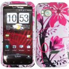 Hard Plastic Design Cover Case for HTC Rezound 6425 - Pink Flower