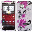 Hard Plastic Design Cover Case for HTC Rezound 6425 - Purple Lily