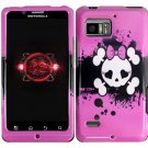 Hard Plastic Design Case for Motorola Droid Bionic Targa XT875 - Pink Girly's Skull