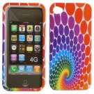 Hard Plastic Design Case for Apple iPhone 4/4S - Colorful Rainbow